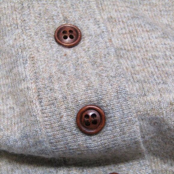 NEW FOUND Sweater Light Brown Hay Collared Knit Henley Raglan Sleeves Size L - Picture 9 of 9